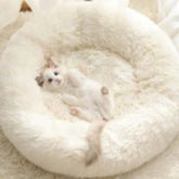 Pado Pet Fluffy Donut Cushion White